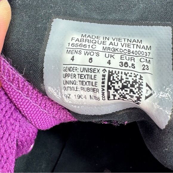 Converse OPI Chuck Taylor Low Top Sneakers Positive Vibes Purple 4 Mens 6 Women - Picture 10 of 11